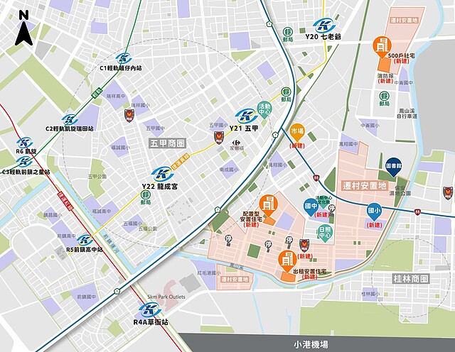 大林蒲遷村安置地區空拍。圖/高雄都發局提供